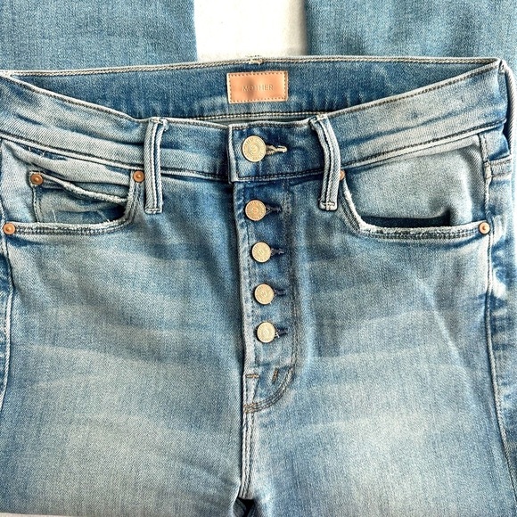 Mother Ankle Fray Jeans 25 Pixie Dazzler Au Revoir USA Premium Designer High End - Picture 3 of 8